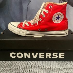 I’m selling red high top converse.